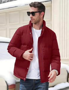 Chaqueta de Invierno para Hombre ASKIM IMPEX, Cortavientos, Gruesa, de Poliéster, Casual, con Cuello Alto, Cierre de Cremallera, Color Sólido - Product Image 5