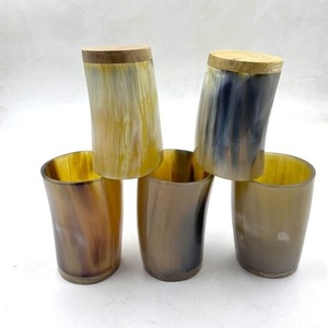Verres à boire en corne de Viking naturelle de qualité supérieure, polis, fabriqués et exportés, de la meilleure qualité - Product Image 2