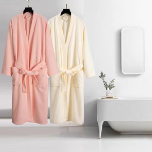 Peignoir de luxe en coton 100% pour hôtel, qualité supérieure, en tissu éponge doux et absorbant, robe de chambre unisexe, article premium - Product Image 2