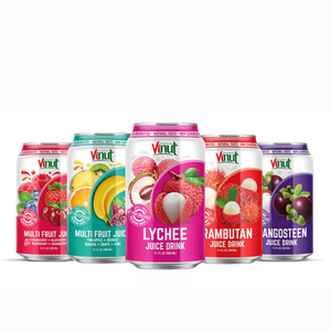 Boisson de jus de litchi VINUT 330ml, sans sucre, prix d'usine, marque privée, échantillon gratuit, fabricant OEM/ODM du Vietnam - Product Image 1