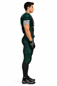Ensemble de maillot et pantalon rembourrés de football américain personnalisés pour garçons, avec taille élastique, 100 % polyester, numéro personnalisé, vêtements de sport d'équipe - Product Image 6