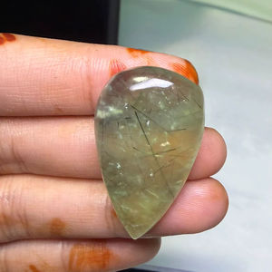 Lote al por mayor de cabujones de prehnita natural verde, precios y joyería - Product Image 1