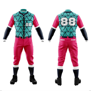Este uniforme de béisbol de color personalizado de una fábrica OEM incluye servicio profesional y logotipo personalizado para los compradores. - Product Image 4