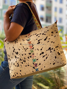 กระเป๋าโท้ทหนังวัวแท้คุณภาพสูงสำหรับสตรีกระเป๋าสะพายไหล่สไตล์วินเทจจุของได้เยอะ - Product Image 3