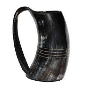 Taza de cuerno orgánico de tacto real, inspirada en el diseño de animales pulidos, para hotel, hogar, vikingo, India - Product Image 2