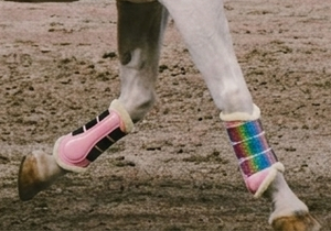 Bottes d'équitation antichoc en similicuir premium, doublées de fourrure douce et rembourrées, avec sangles Velcro à paillettes, équipement d'équitation - Product Image 3