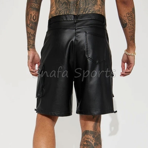 กางเกงขาสั้นหนังสำหรับผู้ชายกางเกงขาสั้นหนังน้ำหนักเบาใส่สบาย - Product Image 2