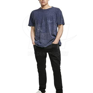 T-shirt streetwear durable délavé à l'acide avec une construction confortable et un tissu en coton de qualité supérieure pour un usage quotidien - Product Image 3