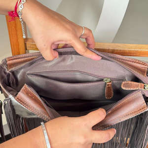 Wholesale New Arrival Cowhide Genuine Leather Hand Tooled Floral Designer Vintage Satchel Crossbody Sling <b>Handbags</b> for Women's - Product Image 6