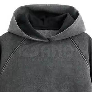 Sudaderas con Capucha Casuales de Alta Demanda, Lavado Ácido, 100% Algodón, Forro Polar, Cómodas para Invierno, Logotipo Personalizado, Transpirables - Product Image 5