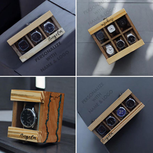Estuche de Madera para Guardar 10 Relojes, Organizador de Relojes de Bambú de AYAANS - Product Image 4