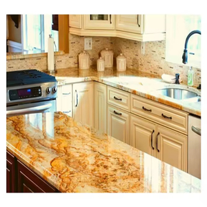 Dalles de granit or impérial de qualité supérieure pour îlots de cuisine élégants, meubles-lavabos de salle de bain et revêtements de sol de luxe - Product Image 2