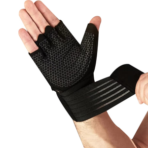 Guantes de Gimnasio para Fitness, Medios Dedos, Ligeros, Transpirables, de Nailon, para Levantamiento de Pesas, Ejercicios Pliométricos, Resistentes a Impactos - Product Image 3