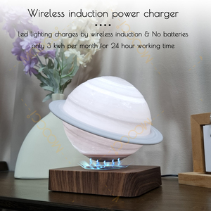 Hot bán trang trí nội thất môi trường xung quanh ánh sáng ban đêm bàn đèn đọc sách 3 <span class=keywords><strong>LED</strong></span> màu sắc 14cm <span class=keywords><strong>Magnetic</strong></span> levitation nổi Saturn ánh sáng phòng ngủ - Product Image 3