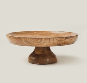 Support à gâteau élégant en bois avec design surélevé pour la décoration de table de desserts de mariage et pour les boulangeries professionnelles - Product Image 1