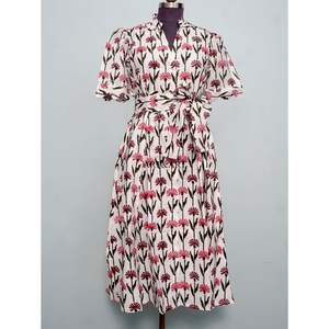 Vestido Casual de Verano para Mujer, de Algodón Premium, Suave y Dulce, Diseño Occidental, Corte en A, Cintura Natural, Largo Midi, Ecológico - Product Image 1