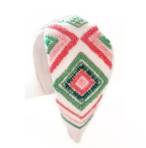 Diadema Bordada con Cuentas Hecha a Mano para Mujeres y Niñas, Diseño 2026, Alta Calidad, Multicolor, Estilo Fiesta - Product Image 3