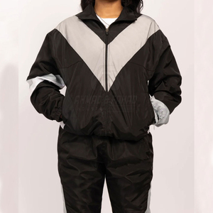 Ensemble coupe-vent 2 pièces pour femme, hiver, décontracté, couleur unie, respirant, confortable, séchage rapide, écologique, design personnalisé, long - Product Image 3