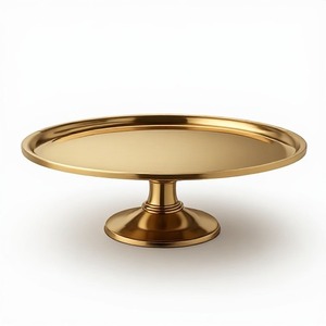 Support à gâteau en laiton de qualité supérieure avec finition dorée pour une présentation de desserts de luxe, mariages, fêtes et décoration de table élégante - Product Image 4