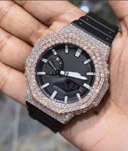 Cache-cadran de montre personnalisé de haute qualité, serti de moissanite VS D, pour GA-2100/GA-2110 - Product Image 1