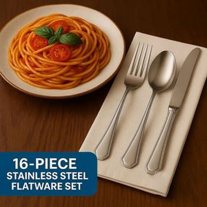 Set di posate e stoviglie da 16 pezzi per uso domestico, spedizione USPS esclusiva - Product Image 3