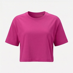 Crop top pour femme de couleur personnalisée, nouveau style, matière de qualité, t-shirt décontracté à manches courtes, vêtements de mode - Product Image 1