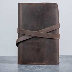 Couverture de carnet en cuir pour affaires, étui pour journal d'écriture, support rechargeable, fournitures de bureau NBC-0112 - Product Image 5