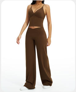 Nuevo Conjunto Deportivo de 2 Piezas para Mujer, Transpirable y Sin Costuras, para Yoga, Manga Larga, Cintura Alta, Pantalones Cortos Ajustados, Leggings - Product Image 5