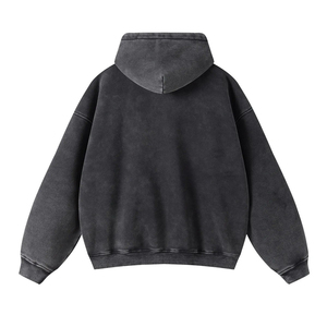 Sudadera con Capucha de Forro Polar para Hombre, Estilo Urbano Dinámico de Lujo, Lavado Ácido, Ajuste Cómodo, Costuras Duraderas, Apariencia Elegante - Product Image 5