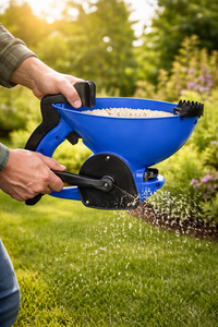 Esparcidor de Fertilizante Manual de 4 lb, Esparcidor de Semillas Rotatorio con Reposabrazos Ergonómico y Control de Flujo Ajustable para Semillas de Césped ODGADD005 - Product Image 3