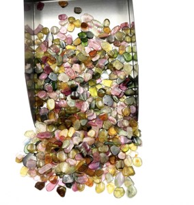 Lote de Gemas Sueltas de Turmalina Multicolor Natural en Rodajas de 4-8 MM, 10 CT, Piedras Certificadas IGI - Product Image 4
