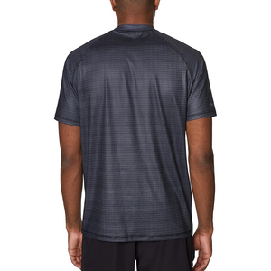 Stylish <b>Men</b> Grey Printed Rash Guard Quick Dry UPF 50 Short Sleeve Sublimation Swim Shirt Performance <b>Top</b> - Product Image 3
