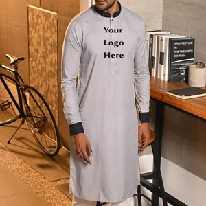 Meilleure Qualité Hommes Panjabi Porter Islamique Musulman Coton Robes Exportation Qualité Solide Motif Plus La Taille Direct Usine Bangladesh - Product Image 3