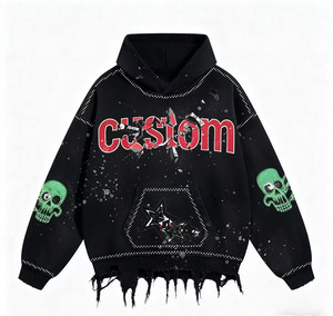 Hoodie unisexe tendance, imprimé sérigraphié, effet vieilli, 100% coton, nouvelle tendance, Equality Premium. - Product Image 1