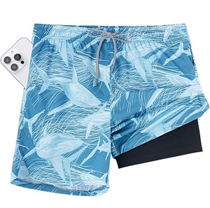 New Popular Fashionable Beach Swimming <b>Trunks</b> Men Solid <b>Trunks</b> Inner Double Layer Quick Dry <b>Vintage</b> Swim Shorts Breathable - Product Image 3