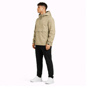 Windbreaker <b>Jacket</b> Quarter <b>Zip</b> Color Block <b>Half</b> Hoodie Outdoor Casual Custom Nylon Drawstring Oversized Streetwear <b>men's</b> <b>jackets</b> - Product Image 3
