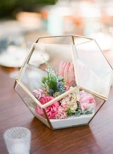 Terrario de Metal y Vidrio Personalizado en Oro Rosa, Moderno Macetero de Vidrio para Plantas de Interior, Suculentas, Plantas Aéreas y Terrarios DIY - Product Image 6