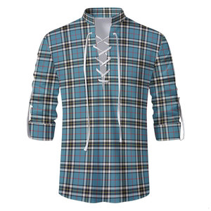 Chemise Ghillie écossaise haut de gamme pour homme, motif tartan Anderson, style Jacobite, à lacets, faite sur mesure - Product Image 4
