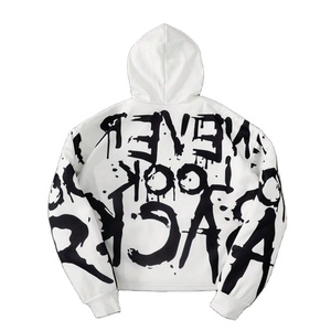 Sudadera con capucha de hombro caído de gran tamaño para hombre Sudaderas con capucha de estilo callejero con estampado personalizado 100% algodón para invierno - Product Image 2