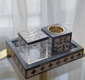 Nuevo quemador de incienso Bukhoor con incrustaciones de resina y hueso, caja y bandeja de acrílico, para regalo festivo de Ramadán y Eid, Mubkhar moderno. - Product Image 1