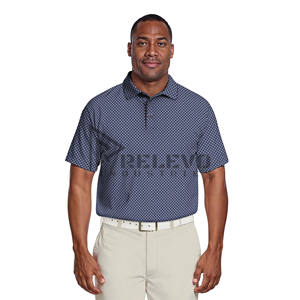 Camisa de Golf para Hombre, de Manga Corta, Asimétrica, con Logotipo Frontal, Informal, de Lona 100% Algodón, Transpirable y Antiarrugas - Product Image 5