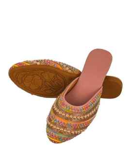Handmade Faux Leather Pakistani Khussa Shoes for Women with Stylish Embroidery Design - Product Image 6