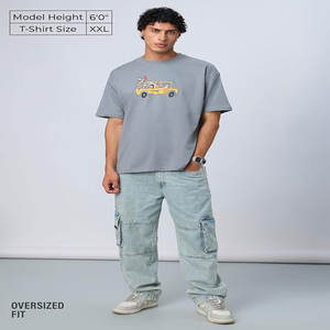 Camiseta Personalizada de 230 g/m² para Hombre, 100% Algodón, Talla Grande, con Logotipo Impreso, Hombros Caídos, Corte Holgado - Product Image 3