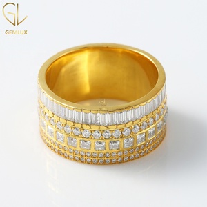 แหวนทอง 14K ประดับเพชรโมอิสซาไนต์สำหรับวันครบรอบแต่งงาน แหวนแต่งงานแบบ Illusion สำหรับผู้หญิง แหวนเพชรโมอิสซาไนต์หลากหลายรูปทรง - Product Image 4