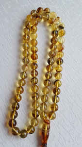Tasbih Redondo de Resina Ámbar Brillante, 99 Cuentas de Oración, Misbaha Islámica, Subha, Rosario para Dhikr, Zikr, Namaz, Meditación y Adoración Musulmana - Product Image 3