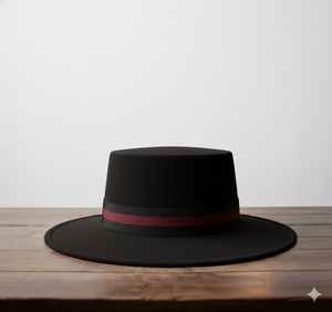 Chapeau de cowboy classique rayé de qualité supérieure, fait main, pour l'hiver, décontracté, confortable, pour l'extérieur, style rancher - Product Image 1