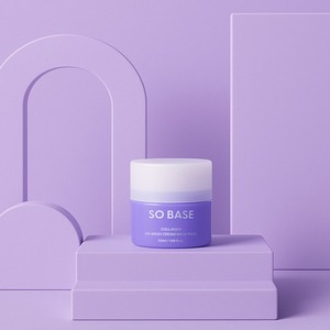 [ECOSMEC] SO BASE Masque Crème au Collagène Hydratant Sans Rinçage en Pot Fraîcheur Longue Durée pour Peaux Sensibles - Product Image 1