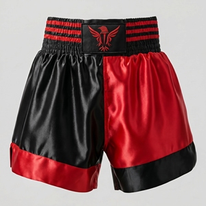 Pantalones Cortos de Boxeo Personalizados para Hombre, de Color Combinado, en Satén Premium de Poliéster/Algodón, Duraderos y Transpirables, para Kickboxing, Venta al Por Mayor, con Logotipo Muay - Product Image 1