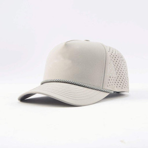 Casquette de sport perforée découpée au laser, casquette de baseball performante, casquette de sport technique respirante, casquette de course personnalisée imperméable en gros - Product Image 2
