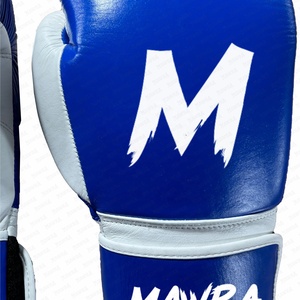 High Quality Custom Logo Boxing Gloves in 100% Leather Training Boxing Gloves for Men Kickboxing Training <b>Velcro</b> Hand Grip - Product Image 6